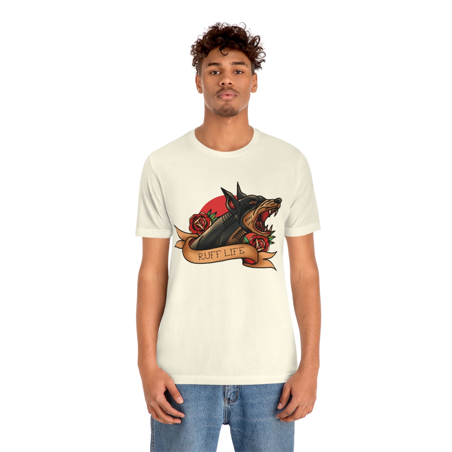 Doberman - Ruff Life - Unisex Jersey Short Sleeve Tee