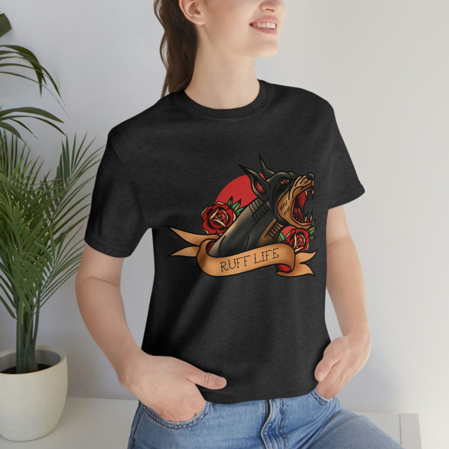 Doberman - Ruff Life - Unisex Jersey Short Sleeve Tee