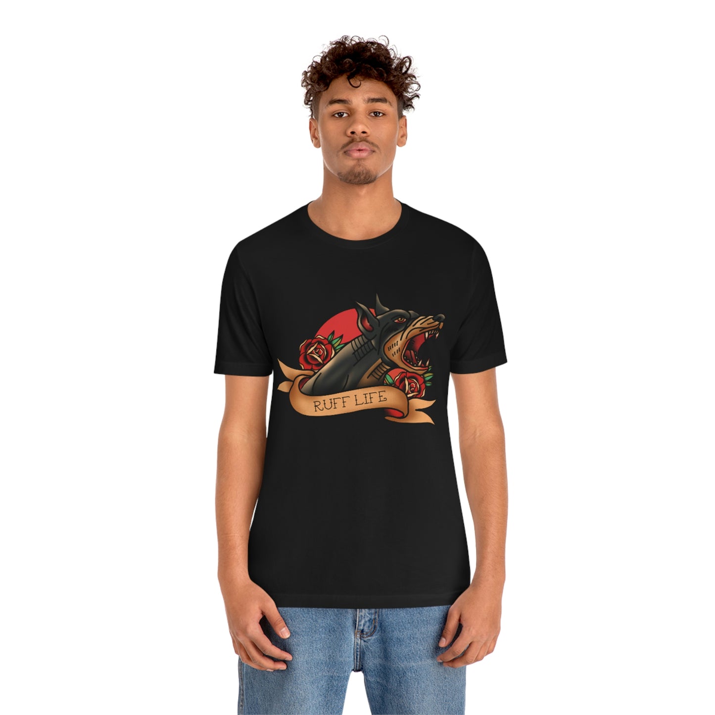 Doberman - Ruff Life - Unisex Jersey Short Sleeve Tee