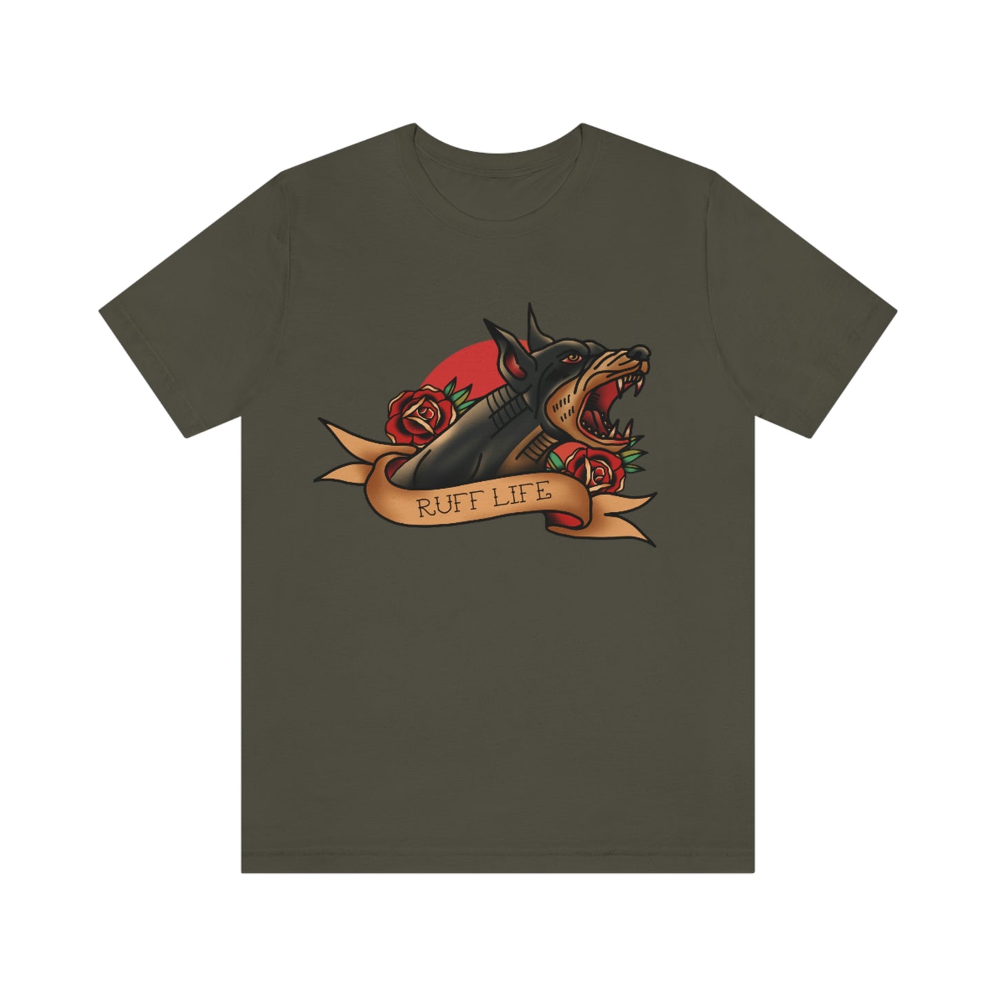 Doberman - Ruff Life - Unisex Jersey Short Sleeve Tee