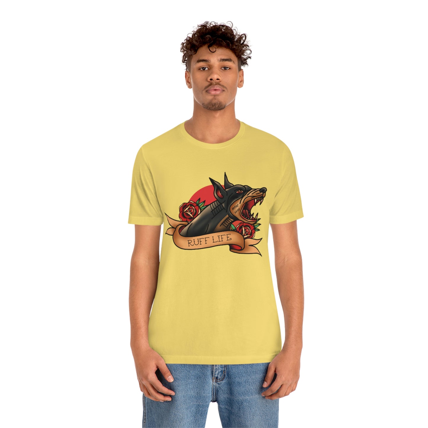 Doberman - Ruff Life - Unisex Jersey Short Sleeve Tee