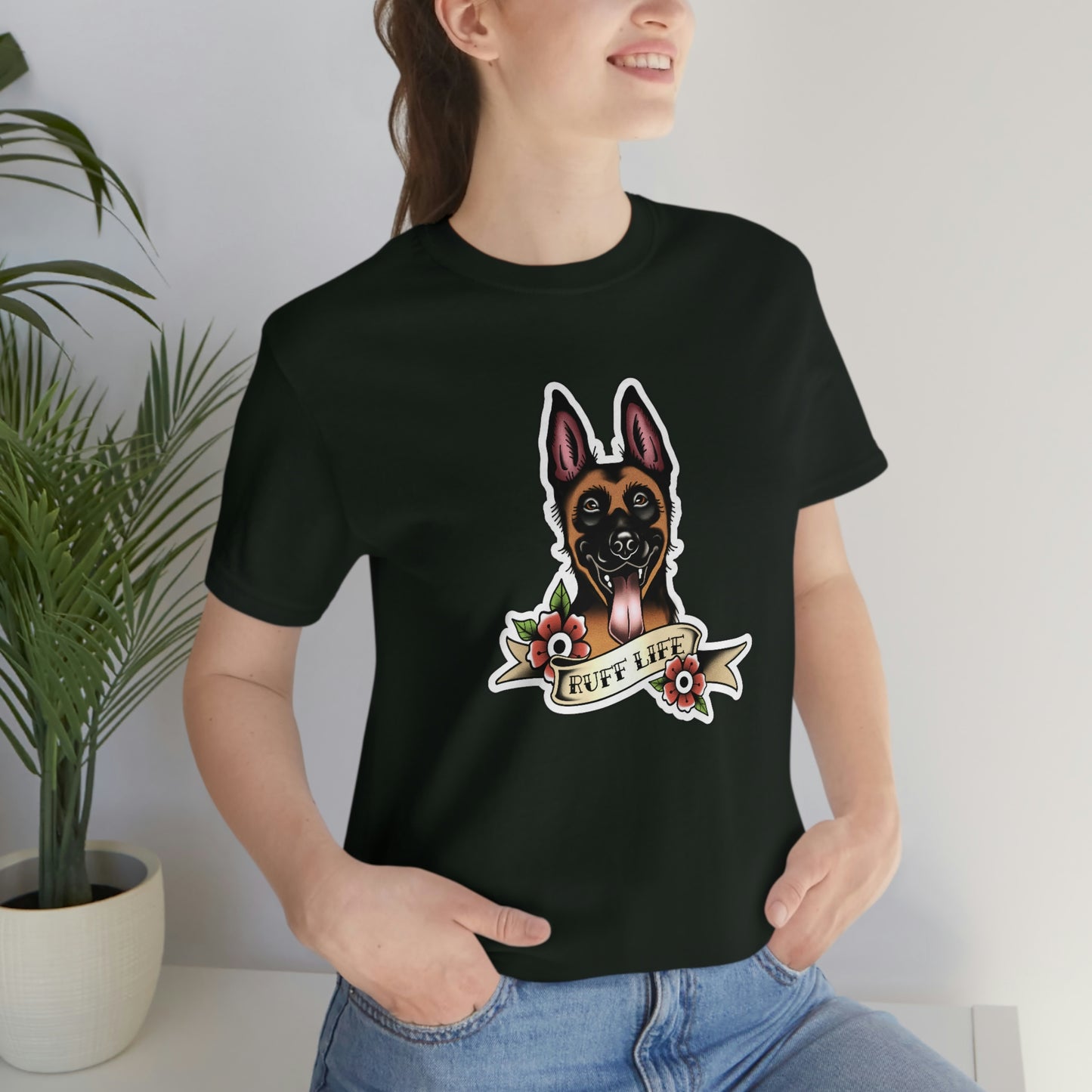 Ruff Life - Malinois Unisex Tee By Rad Dawg Co.