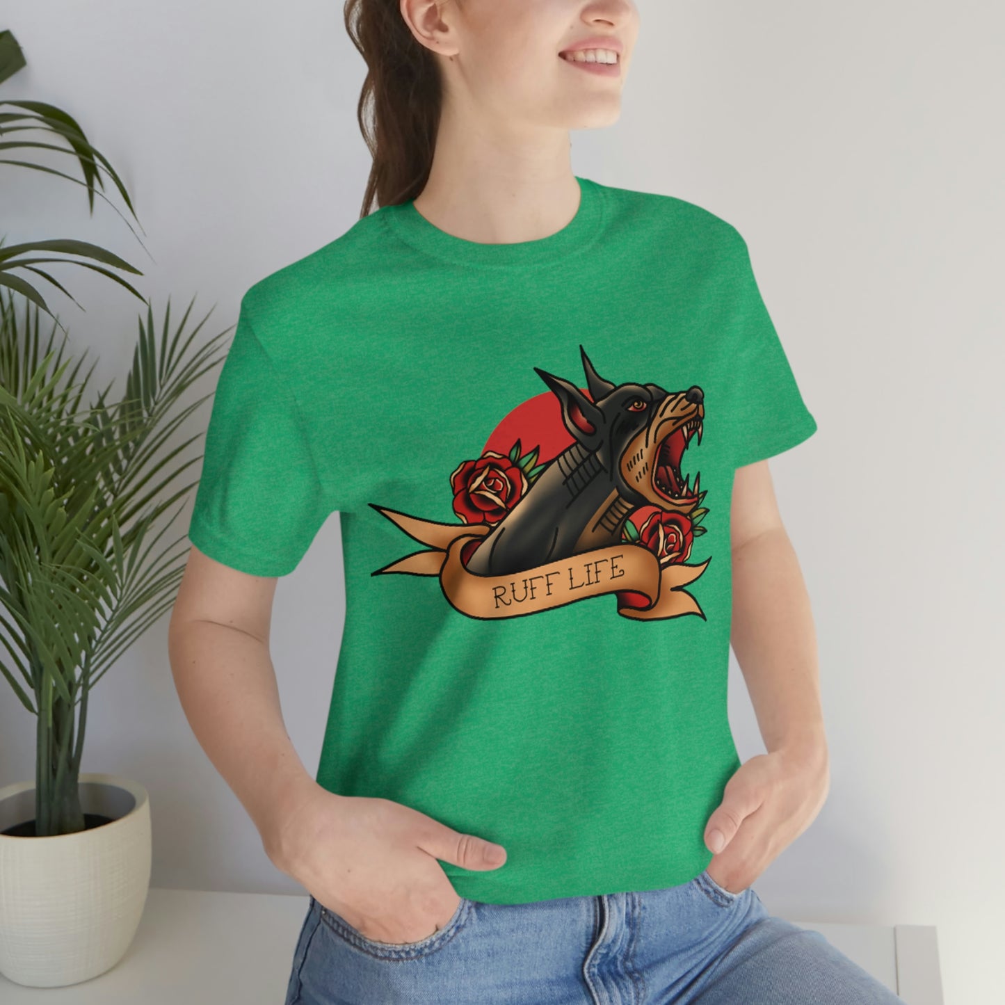 Doberman - Ruff Life - Unisex Jersey Short Sleeve Tee