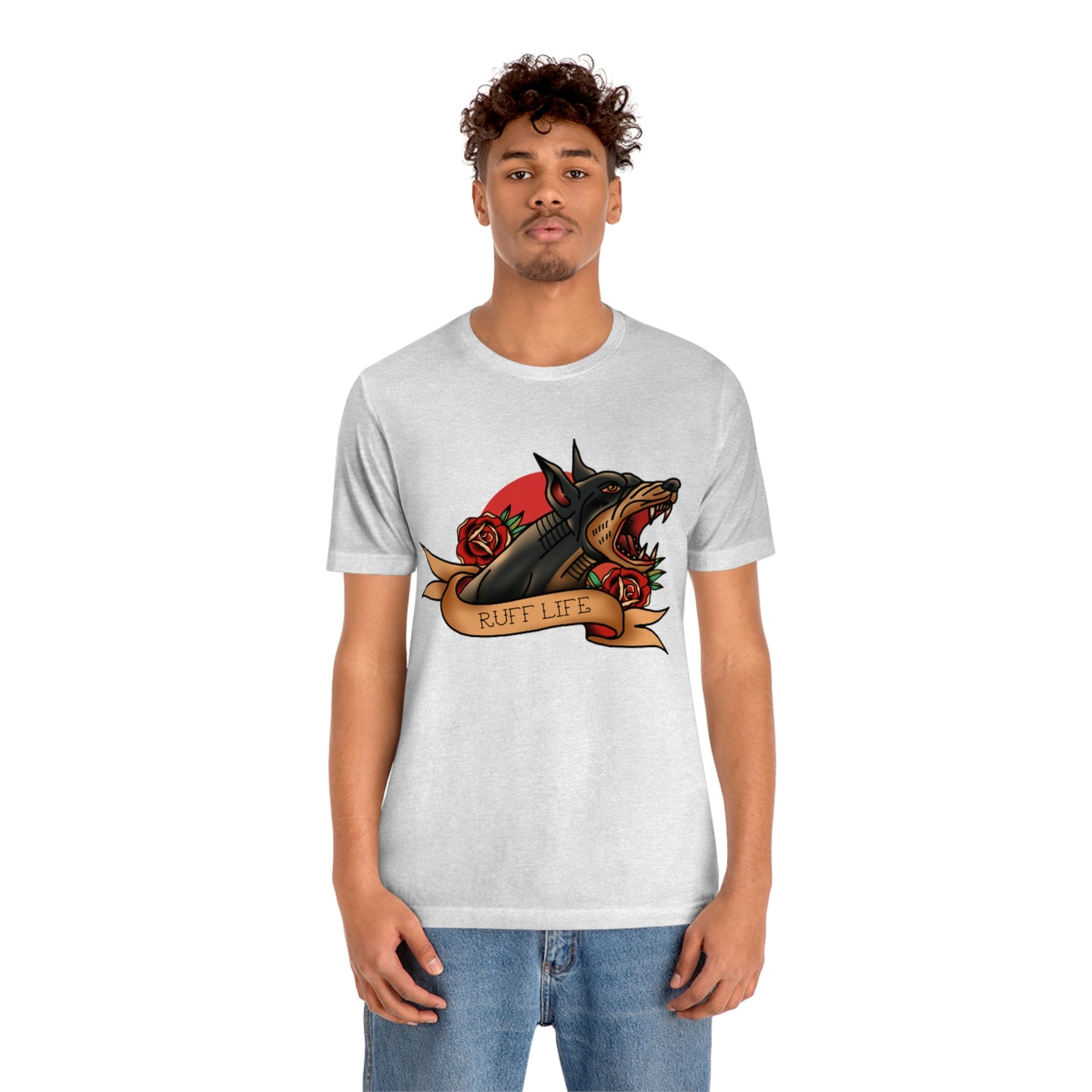 Doberman - Ruff Life - Unisex Jersey Short Sleeve Tee