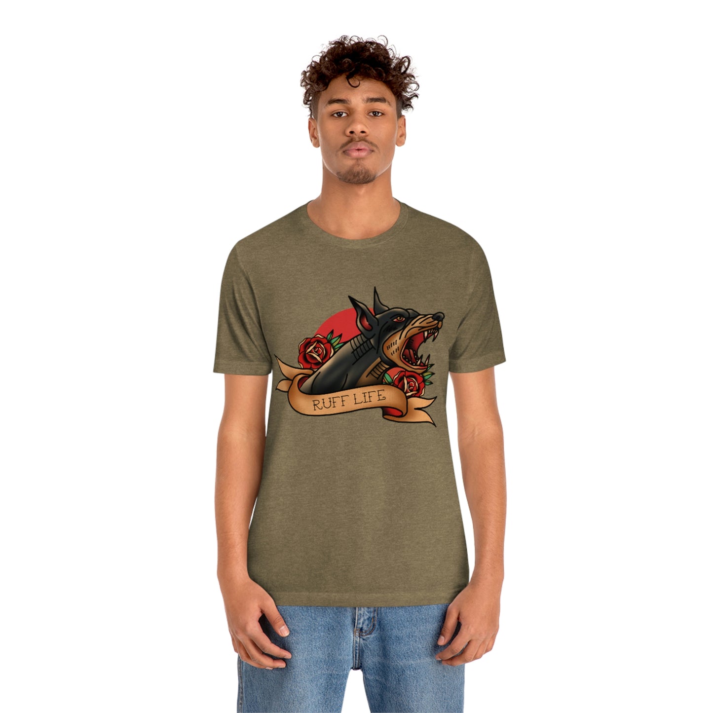 Doberman - Ruff Life - Unisex Jersey Short Sleeve Tee